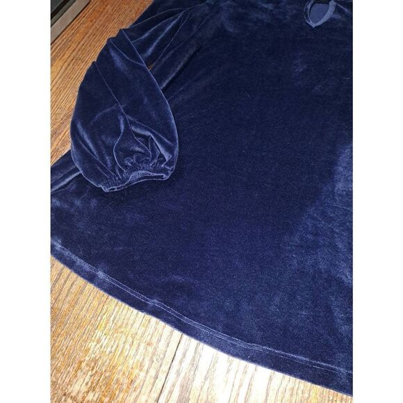 XL Vintage America Blues Blue Valour Long Sleeve Cold Shoulder Pullover Shirt - Picture 3 of 5